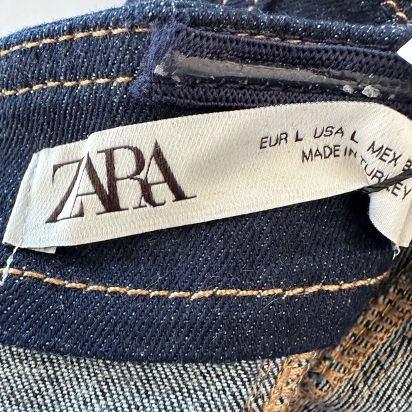 NWT Zara Denim Strapless Midi Sculpted Stitch Dress Medium & Large - Picture 12 of 13